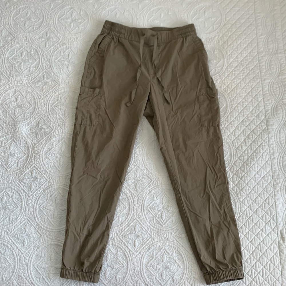 Olive green cargo joggers
